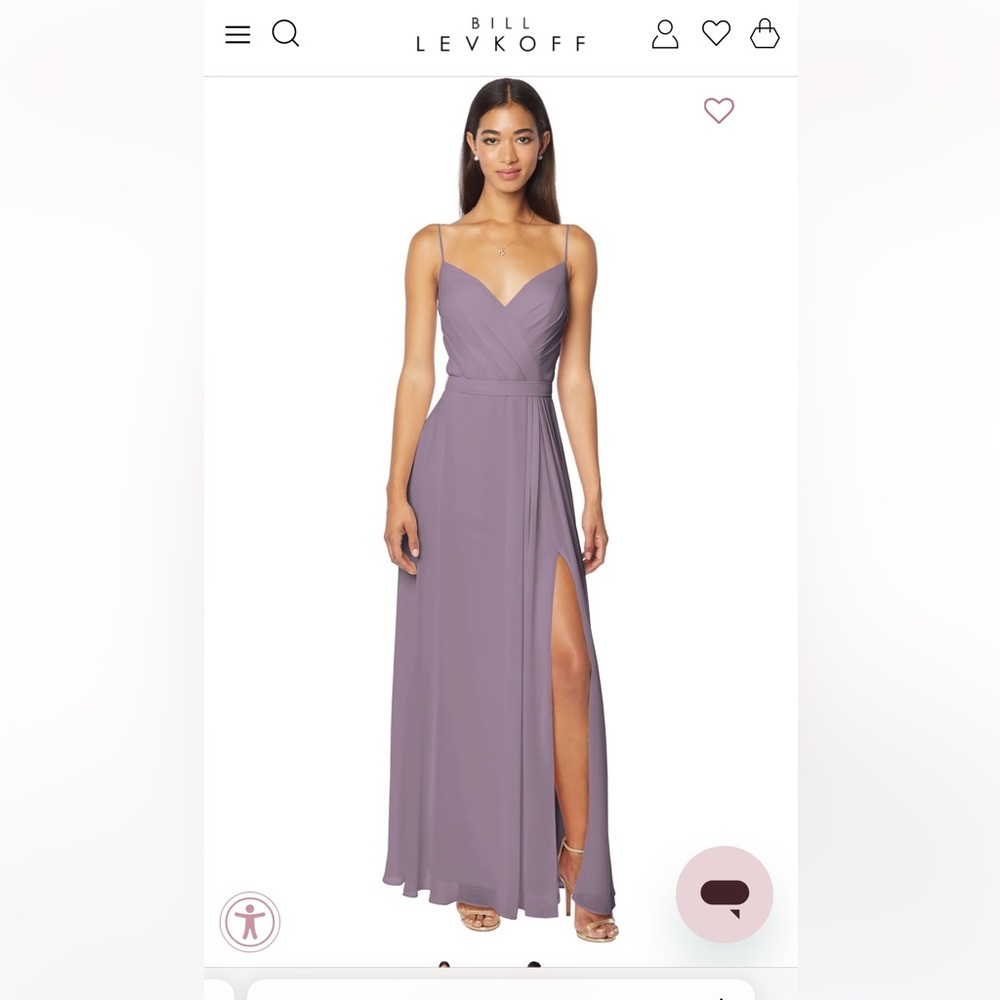 Bill Levkoff size 0 bridesmaid dress color wisteria